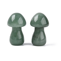 Зеленый Авантюрин Натуральные зеленые грибы авантюрина для украшения интерьера., фигурка для украшения домашнего рабочего стола, 35~37x21~22.5x21~22.5 мм