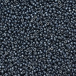 (RR451) Gunmetal MIYUKI Round Rocailles Beads, Japanese Seed Beads, 11/0, Metallic Colours, (RR451) Gunmetal, 2x1.3mm, Hole: 0.8mm, about 50000pcs/pound