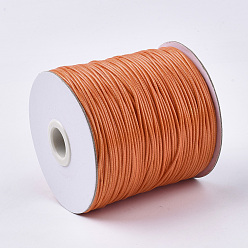 Sandy Brown Waxed Polyester Cord, Bead Cord, Sandy Brown, 0.5mm, about 169.51~174.98 Yards(155~160m)/Roll