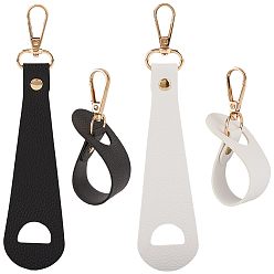 (52) Непрозрачная лаванда 4 шт. 2 цвета искусственная кожа зажимы для шляп, с поворотной застежкой из сплава, разноцветные, 180 мм, 2 шт / цвет