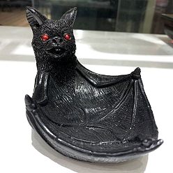 Черный Украшения для пьедестала из скульптуры летучей мыши, держатель хрустального шара, для домашнего офисного стола, чёрные, 127x92x95 мм