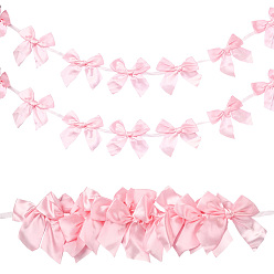 Pink 2 шт. тканевый бантовый подвесной баннер для украшения рождественской елки, настенный декор для дома, розовые, 1930 мм