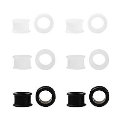Gemischte Farbe 6 Stück 3 Farben Riemenscheibe Silikon Ohrmesser Fleisch Tunnel Stecker flesh, Ring, Gemischte Farbe, 14 mm, Bohrung: 11.2 mm, 2 Stk. je Farbe