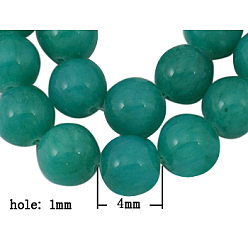 Средний Морско-зеленый Естественный желтый нефритовые четки, окрашенные, круглые, средний морской зеленый, 4 мм, отверстие : 1 мм