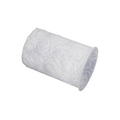 Белый Силиконовые формы для свечей своими руками, для изготовления ароматических свечей, колонки с цветочным узором, белые, 7.6x10.8 см