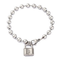 Lock 304 Браслеты из нержавеющей стали, цвет нержавеющей стали, запирать, 7-5/8 дюйм (19.4 см)