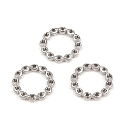 Нержавеющая Сталь Цвет 304 из нержавеющей стали бусы, кольцо, цвет нержавеющей стали, 10x1.5 мм, отверстие : 7 мм