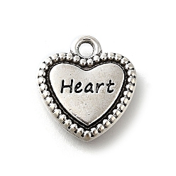 Сердце Сплавочные подвески тибетского стиля, сердце, 15.5x14x2.5 мм, отверстие : 2 мм