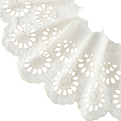 Белый Плоская полая хлопковая кружевная отделка, с картонной карточкой, белые, 6-1/4 дюйм (160 мм)