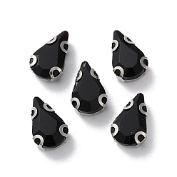 Реактивный Самолет Каплевидная вышивка на стразах, многожильных ссылки, стекло горный хрусталь, с настройками зубцов из нержавеющей стали, аксессуары для одежды, граненые, струя, 13x8x5 мм, отверстие : 1 мм