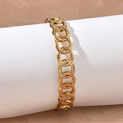 Золотой 304 из нержавеющей стали манжеты браслеты, Браслеты-кольца для женщин, ионное покрытие (ip), долговечный, золотые, внутренний диаметр: 1.93x2.44 дюйм (4.9x6.2 см)