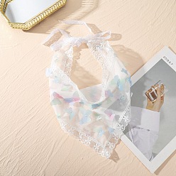 Butterfly Lace Triangular Scarf Headband, Sweet Girl Style Hollowed Out Headscarf, Butterfly, 470x405mm
