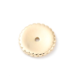 Плоский Круглый Латунные бусины, без кадмия, без никеля и без свинца, реальный 18 k позолоченный, плоско-круглые, 9.5x1.5 мм, отверстие : 1 мм