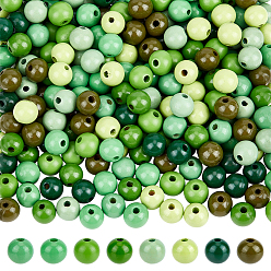 (52) Непрозрачная лаванда 304шт. 8 цвета, окрашенные аэрозольной краской деревянные европейские бусины, бусины с большим отверстием, круглые, разноцветные, 16 мм, отверстие : 4 мм, 38 шт / цвет