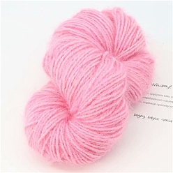 Pink Mohairgarne, Eichhörnchen-Mohairgarne, Häkelgarn für Winterpullover, Mütze, Schal, rosa, 3 mm