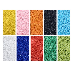 (52) Непрозрачная лаванда 12/0 стакан бисер, непрозрачные семян цветов, маленькие бусины для изготовления ювелирных изделий, круглые, разноцветные, 12/0, 2 мм, отверстие: 1 мм, 10 цветов, 90 г / цвет, 900 г / набор