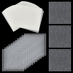 Белый 500шт. квадратная калька, полупрозрачные кальки, для рисования, трассировки, рисования, белые, 100x100x0.1 мм