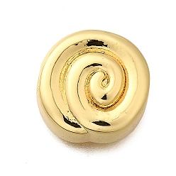 Shell Shape Латунные бусины серии «Океан», стойки покрытие, долговечный, без свинца и без кадмия, реальный 18 k позолоченный, раковина, 13.5x14x6 мм, отверстие : 2.5 мм