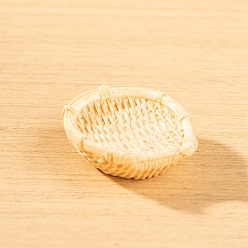 Мокасин Миниатюрные украшения из бамбука и ротанга из смолы, аксессуары для домашнего кукольного домика с микро-ландшафтом, притворяясь опорными украшениями, мокасин, 26x8 мм