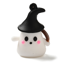 Ghost Подвески из ПВХ на тему хеллоуина, разнообразные, призрак, 48x35x21 мм, отверстие : 3 мм