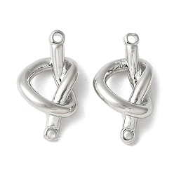Платина Подвески-соединители с латунными узлами, без свинца и без кадмия, долговечный, без свинца и без кадмия, платина, 17x9x6.5 мм, отверстие : 1 мм