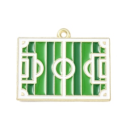 Football Подвески из эмали и сплава, золотые, футбол, 24.5x30x1.2 мм, отверстие : 1.7 мм