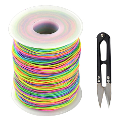 Colorful DIY Jewelry Making Kit, Including Nylon Stretch Threads, Scissors, Colorful, 1mm