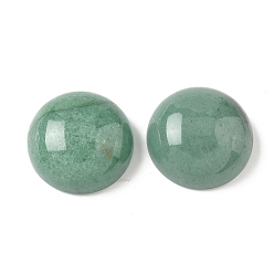 Зеленый Авантюрин Натуральный зеленый авантюрин кабошоны, полукруглый, 25~26x6.5~10.5 мм