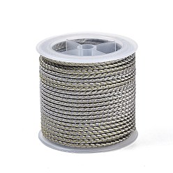 Серый 11м полиэстеровый плетеный шнур с хлопковой сердцевиной, серые, 2.5 мм, около 10.0465 ярдов (11 м) / рулон