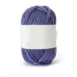 Сланцево-синий Шерстяная пряжа, для ткачества, вязание крючком, синевато-серый, 5 мм, около 54.68 ярдов (50 м) / моток