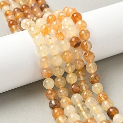 Yellow Hematoid Quartz Бусы из натурального желтого гематоидного кварца, круглые, 8.5 мм, отверстие : 1.2 мм, около 47 шт / нитка, 15.59'' (39.6 см)