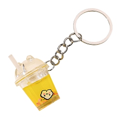 Золотистый Акриловые подвески брелок, с металлом, пить, золотые, 10 см