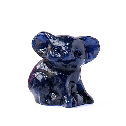 Содалитовое Украшения для выставки скульптур из натурального содалита, для домашнего офисного стола, коала, 32x30 мм