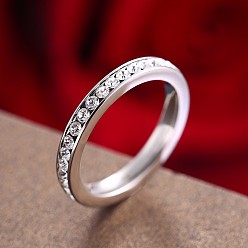 Кристалл Красочные кольца с камнями, символизирующими знак зодиака, апреля, Кольца из нержавеющей стали со стразами для женщин, кристалл, размер США 8 (18.1 мм)