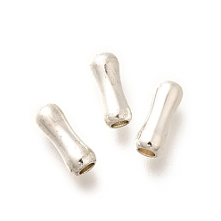 Серебро Латунные бусины, долговечный, без кадмия и без свинца, колонка, серебряные, 12x4x4 мм, отверстие : 1.8 мм