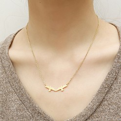 Птица 304 ожерелья с подвесками из нержавеющей стали для женщин, золотые, птица, 17.72 дюйм (45 см)