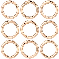 Light Gold 30шт. сплав пружинных затворных колец, уплотнительные кольца, золотой свет, 6 датчик, 25x4 мм, внутренний диаметр: 17 мм