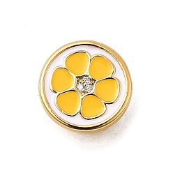 Лимон 925 стерлингового серебра эмали европейские шарики, бусины с большим отверстием, лимон, 10.5x7.5 мм, отверстие : 4.3 мм