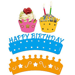 Другие Тема дня рождения трафареты для резки углеродистой стали, Шаблон для изготовления бумажных карточек с декоративным тиснением для скрапбукинга своими руками, художественный промысел, обертки для тортов, 63~66x166~170x0.8 мм, 2 шт / комплект