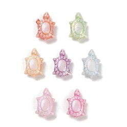 (52) Непрозрачная лаванда Пластиковые бусины, ремесло бусы, черепаха, разноцветные, 10x6x3.5 мм, отверстие : 1.6 мм, 3333 шт / 500 г