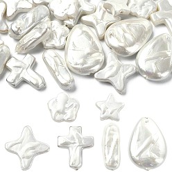 Кремово-белый 30шт 6 стили перламутровые стеклянные жемчужные бусины, разнообразные, кремово-белые, 7~18.5x4~15x2.5~9 мм, отверстие : 0.7~0.8 мм, 5 шт / стиль