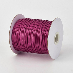 Medium Violet Red Eco-Friendly Korean Waxed Polyester Cord, Medium Violet Red, 1.5mm, about 169.51~174.98 Yards(155~160m)/Roll