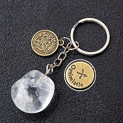 Стрелец Брелок из натурального кварцевого хрусталя, Стрелец, Кулон : 20~30 мм