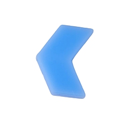 Озёрно--синий Бусины из пищевого силикона со стрелками, Плут синий, 20x10 мм