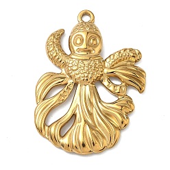 Золотой 304 подвески из нержавеющей стали, зачарование гримасы, золотые, 38x27x3.5 мм, отверстие : 2 мм