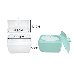 Белый Формы для свечей из пищевого силикона своими руками, для изготовления свечей, чашка, белые, 5.3x10.1 см