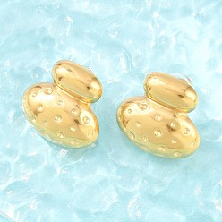 Oval Стильные серьги-гвоздики из нержавеющей стали для женщин, овальные, 304 мм