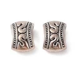 Античное Серебро Тибетский стиль сплава многожильных ссылки, без кадмия и без свинца, прямоугольник, античное серебро, 8x11x5.8 мм, Около 598 шт / 1000 г