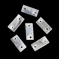 Capiz Shell Natural Capiz Shell Connector Charms, Rectangle Links, 8x18x1mm, Hole: 1.4mm