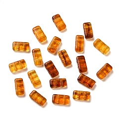 Шоколадный Непрозрачные акриловые бусины, прямоугольные, цвет шоколада, 8x4x3 мм, отверстие : 1 мм